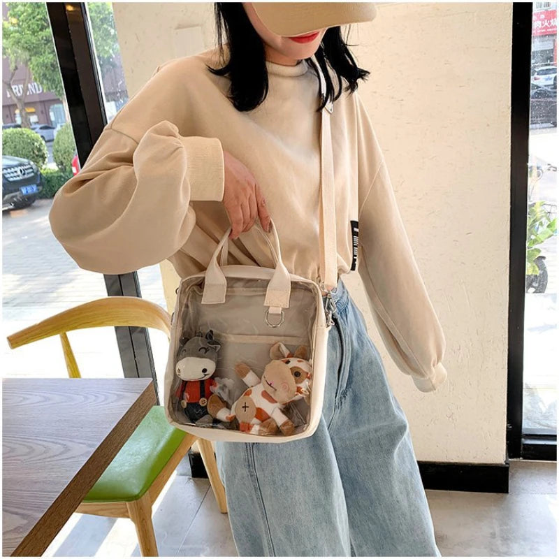 Bolso Itabag japonés Kawaii para mujer, de PVC transparente, nuevo bolso cruzado de verano, bolsos de mano y carteras, bolso de hombro, bolso Ita, bolsa para mujer