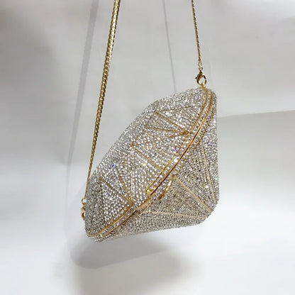 Monedero con cristales brillantes y diamantes de imitación para mujer, bolso de mano brillante, bolso cruzado para boda, fiesta de graduación