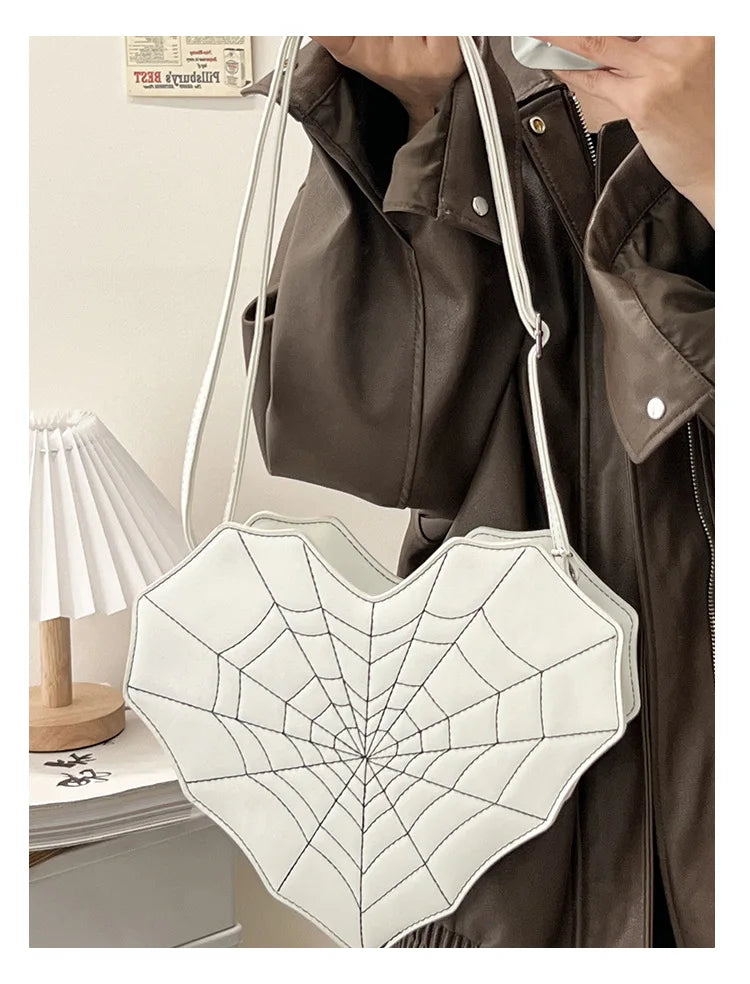 Sweet Spicy Love Bat Crossbody Bag Spider Web Women's Bag Multifunctional Shoulder Bag