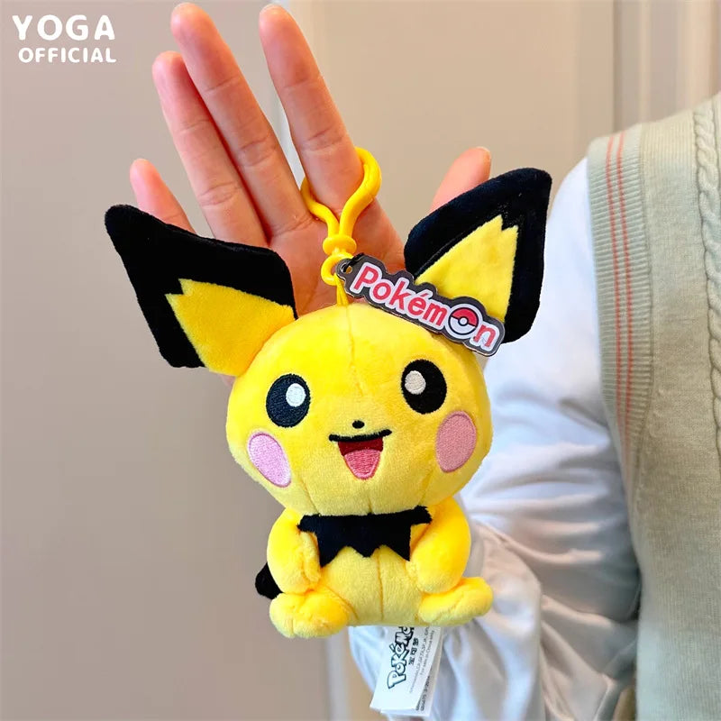 10-13cm Pokemon Plush Toys Pikachu Evee Keychain Pendant Doll Anime Figures Toy Xmas Gift