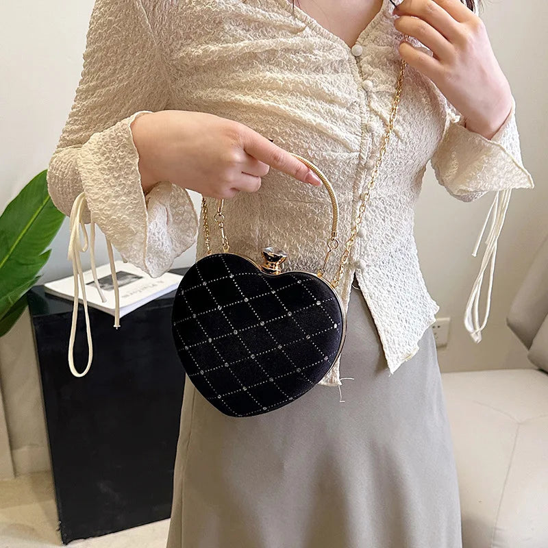 Bolso de mujer estilo marca, bolso de hombro rombal, bolso de mano con forma retro y adorable