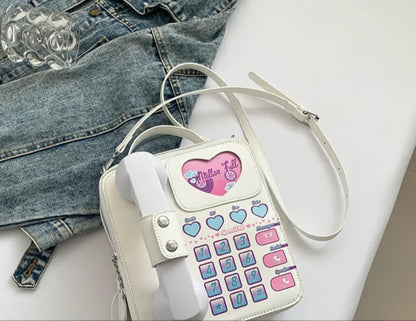 Bolso de mano para mujer, divertido bolso de hombro con forma de teléfono para niñas, estilo de moda femenino, lindo bolso cruzado