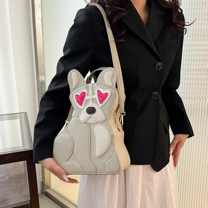 Fashion Shoulder Bag For Women Luxury Designer 3d Dog Shape Handbag Lady Evening Party Purse Crossbody Messenger Bag