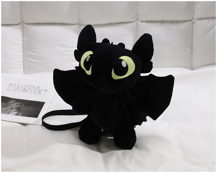 Bolso de peluche negro, bolso de hombro, bolso de mensajero con diseño de muñeca de dibujos animados, bolso cruzado de animé kawaii, bolso de mano informal de moda para niñas