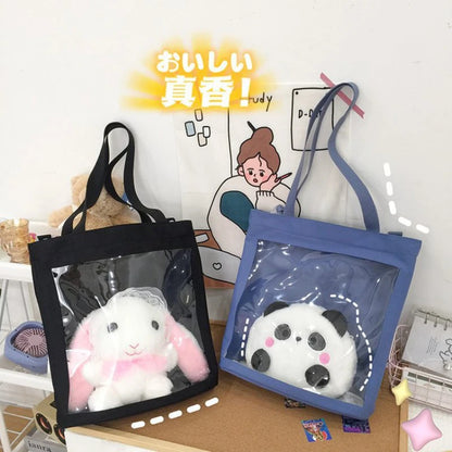 Japanese Preppy Style Itabag Women PVC Transparent Bags ita bag Shoulder Bag Tote Bag Purses and Handbags Student Book Jelly Bag