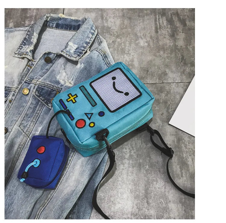 Cute Game Console Design Canvas Crossbody Bag Funny Women Shoulder Bags Chic Robert Small Purses for Girls Casual Phone Bag 2022