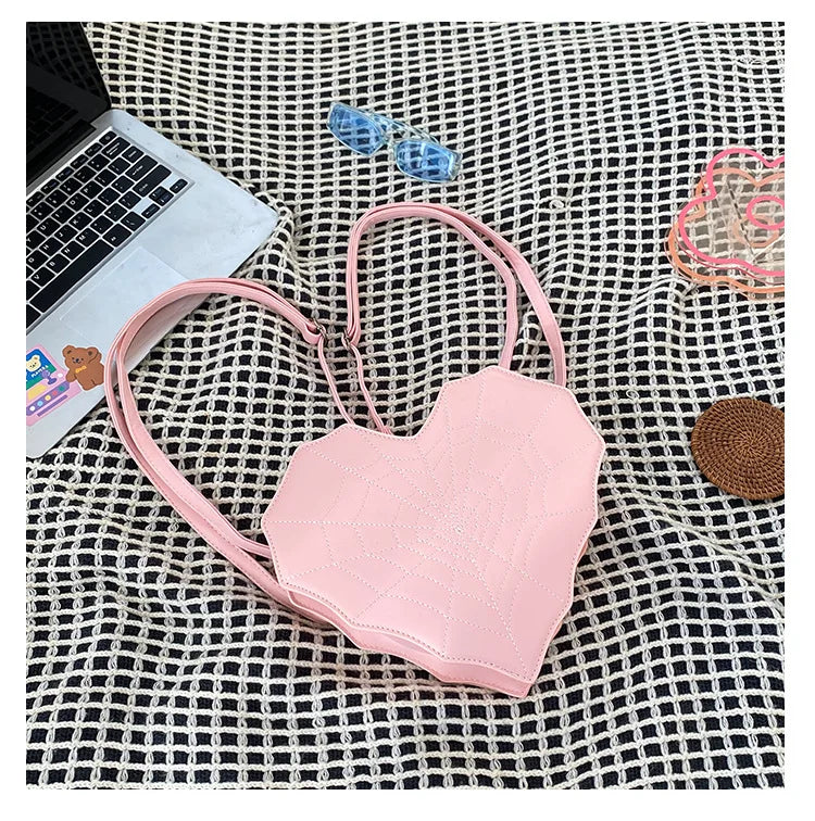 Sweet Spicy Love Bat Crossbody Bag Spider Web Women's Bag Multifunctional Shoulder Bag