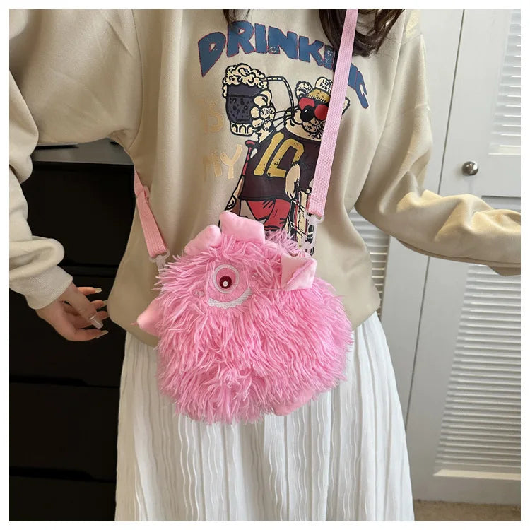 Bolso de peluche Kawaii, bolso bandolera, peluche de anime, gifs de dibujos animados para mujeres y niñas