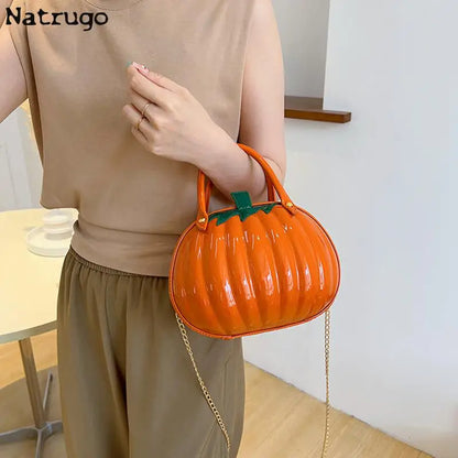 Halloween Gifts Cute Pumpkin Shape Bag 2023 New Fashion Personality Design Foreign Style Portable Shoulder Chain Bag