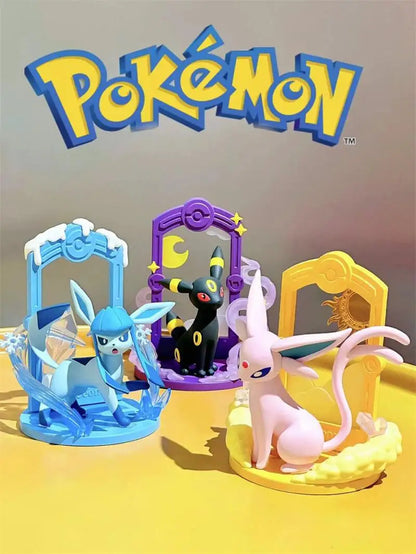 Genuine Pokemon Toys 9 Styles Eevee Sylveon Umbreon Vaporeon Glaceon Flareon Action Figure Kawaii Anime Model Doll Toy Gift