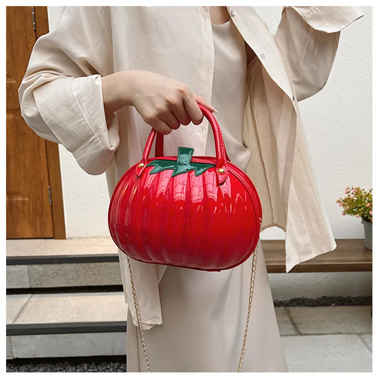 Halloween Gifts Cute Pumpkin Shape Bag 2023 New Fashion Personality Design Foreign Style Portable Shoulder Chain Bag