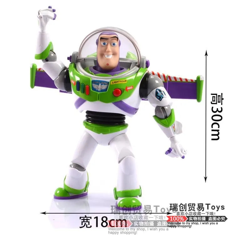 Figuras de acción parlantes de Disney Pixar Toy Story 4 Woody Jessie Buzz Lightyear, modelo de cuerpo de tela, colección limitada, juguetes de regalo