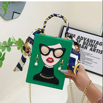 Bolsos y carteras para mujer Bolso de hombro de belleza para mujer Bolso de fiesta decorado con perlas Bolso de mano divertido Bolso cruzado