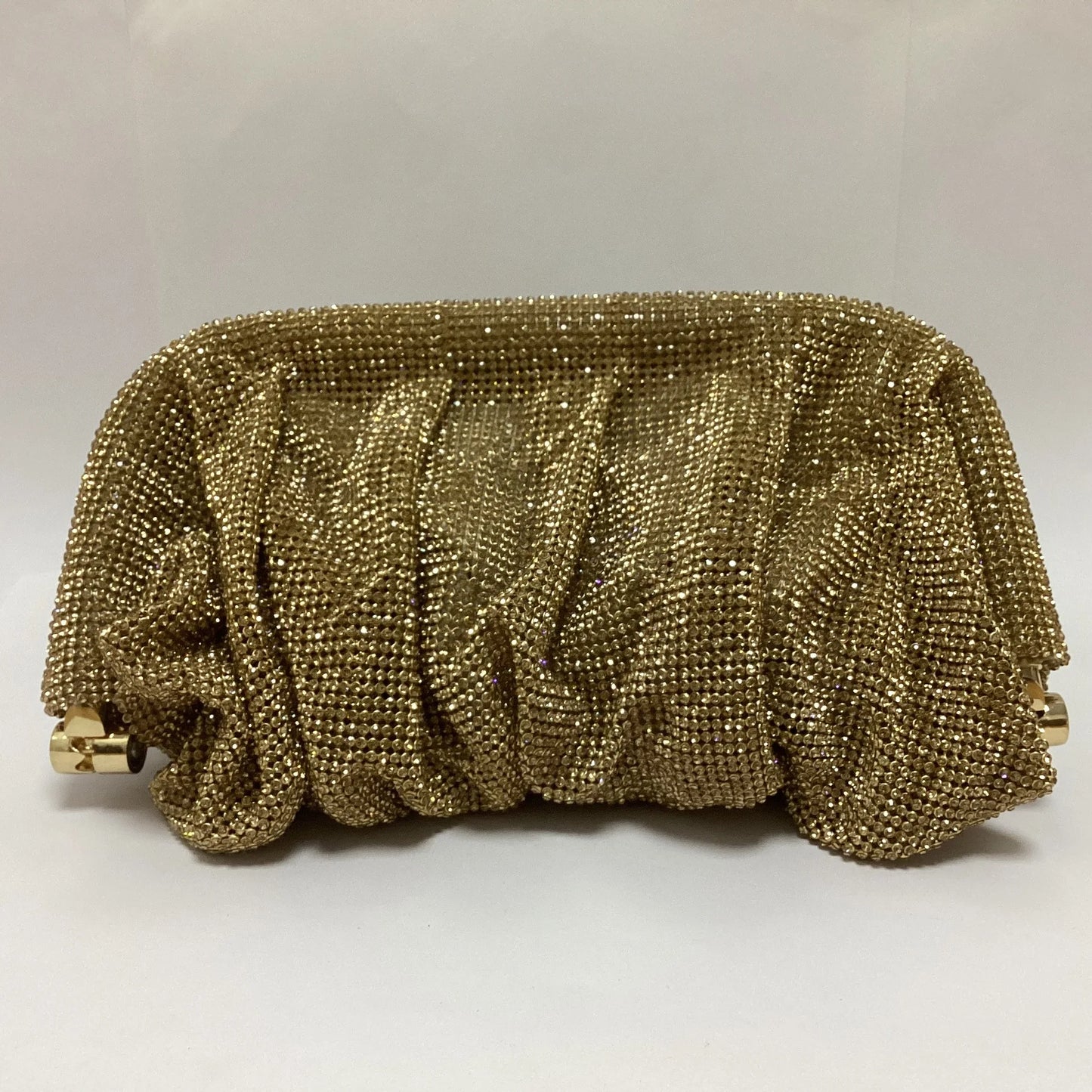 Bolso de mano de lujo con diamantes de imitación fruncidos y degradados para mujer, bolso cruzado con cadena de diamantes brillantes, bolso de fiesta de noche con purpurina