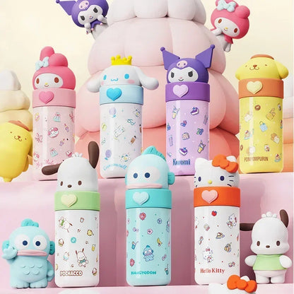 Bouteille isotherme en acier inoxydable Sanrio Hello Kitty 350 ml Kawaii Kuromi Cinnamoroll Melody pour enfants