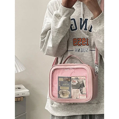 Petit sac Itabag japonais Kawaii pour femmes, sac à bandoulière réfléchissant au laser, sac à bandoulière pour écolières, sac transparent, sac Ita JK