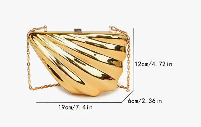 Bolso de acrílico 2024, bolso de hombro con cara brillante a la moda, bolso cruzado para mujer, bolso pequeño con cadena y concha