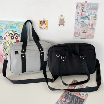 Sac d'uniforme JK pour lycéennes japonaises, sac à bandoulière de grande capacité pour femmes, sacs à main simples Itabag, sacs à bandoulière pour filles