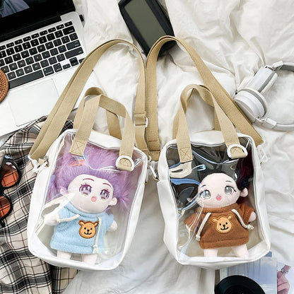 New 2023 Japanese Style Small Crossbody Bags Women ita bag for 20cm doll Transparent Handbags Shoulder Bags Girls Purses Bolso