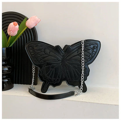 Bolso de hombro con forma de mariposa para mujer, moderno bolso de hombro con hilo bordado, bolso de hombro tipo axila