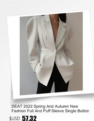 DEAT Fashion Blazer para mujer, nueva moda, chaqueta de traje con muescas de encaje y retazos de manga larga en contraste, otoño 2024, 17A1298