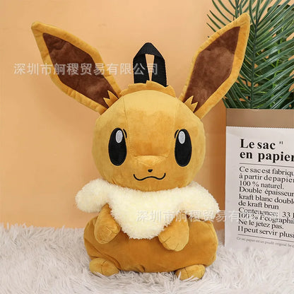 Sac à dos Pokémon en peluche Snorlax Eevee Mimikyu Mewtwo Gengar Kawaii Sac souple Cartable Cadeau fête des enfants