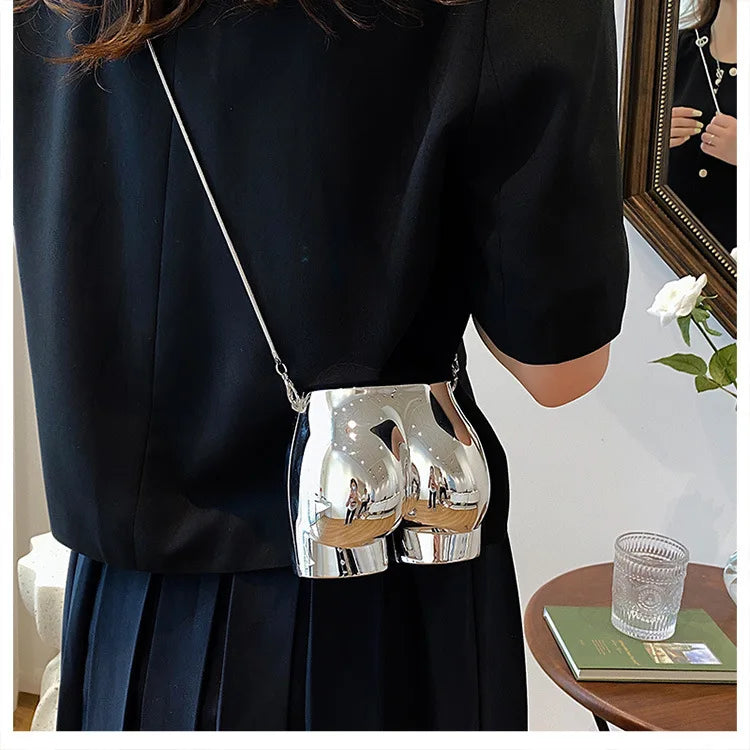 Funy Small Square Bag Personality Design Hip Style Bag Summer New Simple Leisure Mini Shoulder Bag Chain Crossbody Bag