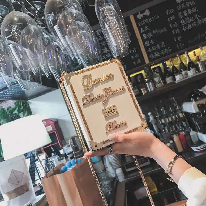 Bolsos de mano pequeños de moda para mujer, bolsos de hombro de diseñador de lujo, bolsos cruzados con cadena para mujer, bolso de mensajero tipo caja de alta calidad