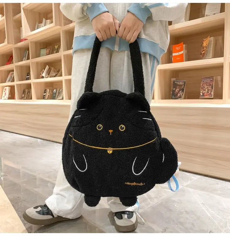 Sac en peluche Kawaii pour femmes et filles, sac à bandoulière, sacs à main et porte-monnaie de grande capacité, sac fourre-tout en poils d'agneau imitation