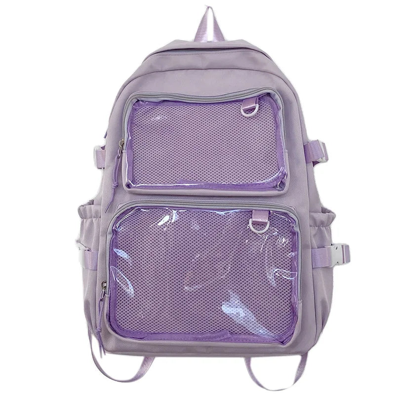 Sac à dos japonais Kawaii Itabag pour femmes, nouveau sac à dos transparent 2024 pour femmes, grande capacité, sacs d'école pour étudiants JK