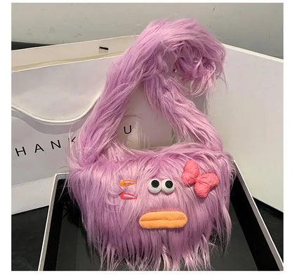 Sac à bandoulière en peluche Kawaii Diy Cartoon pour femmes 2024 Nouveau porte-monnaie Anime mignon Sac à cosmétiques Sac à bandoulière pour fille