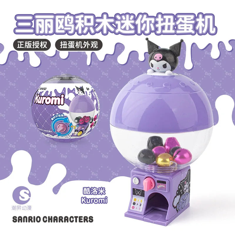 Mini machine à tordre les œufs Sanrio Hello Kitty Kuromi Kawaii, jouet de dessin animé pour enfants, cadeau de jeu