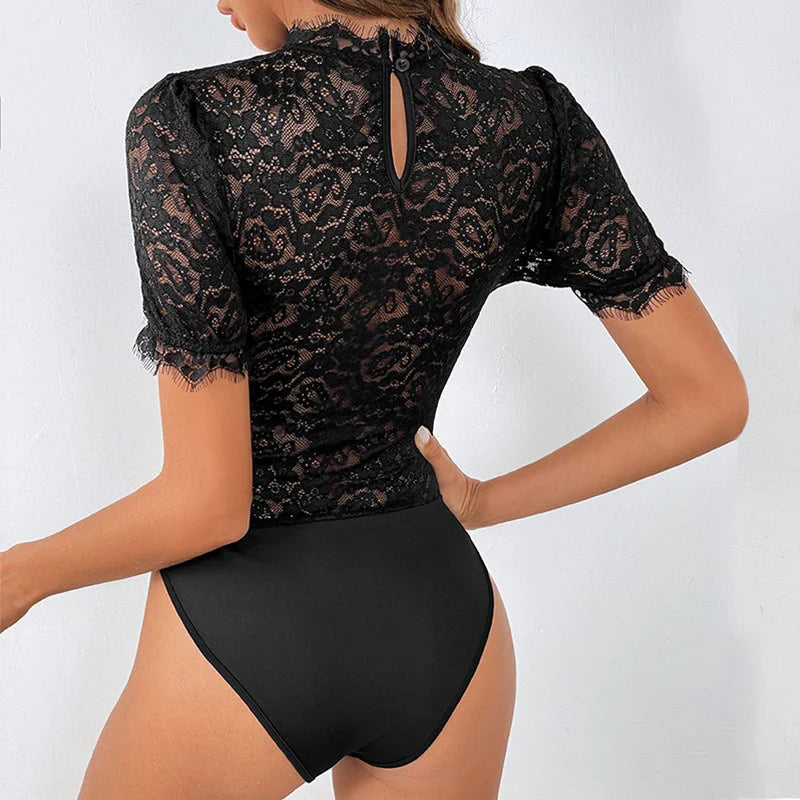 Mono de encaje de verano para mujer, traje de cuerpo para discoteca, ropa de mujer, mono fino, ropa de mujer, mono sexy, mono femenino