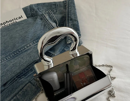 Acrylic box bag for women fashion chain shoulder bag women's chain crossbody dinner bag