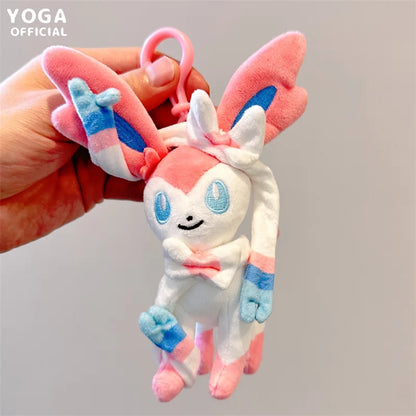 10-13cm Pokemon Plush Toys Pikachu Evee Keychain Pendant Doll Anime Figures Toy Xmas Gift