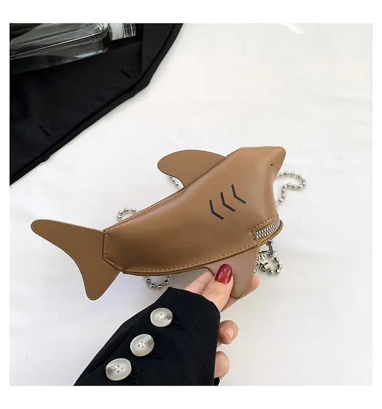 Cute 3D Animal Shark Cross Body Bags Womens Unique Adorable Cute Clutch Purse Bags