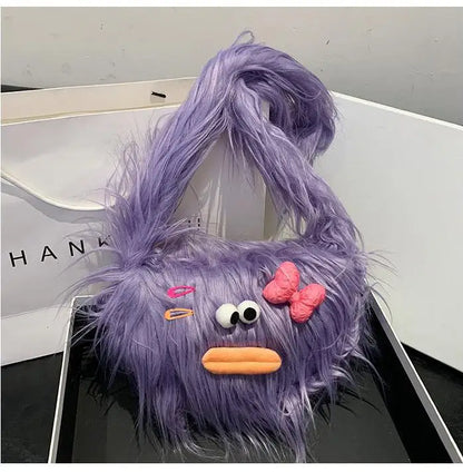 Sac à bandoulière en peluche Kawaii Diy Cartoon pour femmes 2024 Nouveau porte-monnaie Anime mignon Sac à cosmétiques Sac à bandoulière pour fille