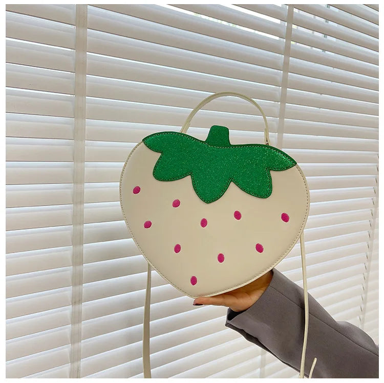 Cute Strawberry Bag For Women Funny Fruit Shape Handbag Women's Small Shoulder Bag Crossbody Bag