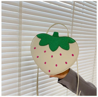 Cute Strawberry Bag For Women Funny Fruit Shape Handbag Women's Small Shoulder Bag Crossbody Bag