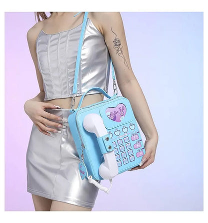 Bolso de mano para mujer, divertido bolso de hombro con forma de teléfono para niñas, estilo de moda femenino, lindo bolso cruzado