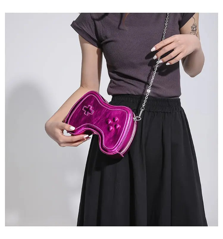 Bolso de cadena pequeño para mujer, bolso de hombro con mini asa, bolso cruzado para mujer con máquina de juegos