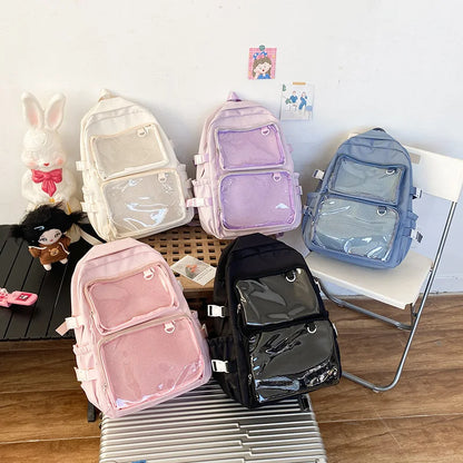 Sac à dos japonais Kawaii Itabag pour femmes, nouveau sac à dos transparent 2024 pour femmes, grande capacité, sacs d'école pour étudiants JK