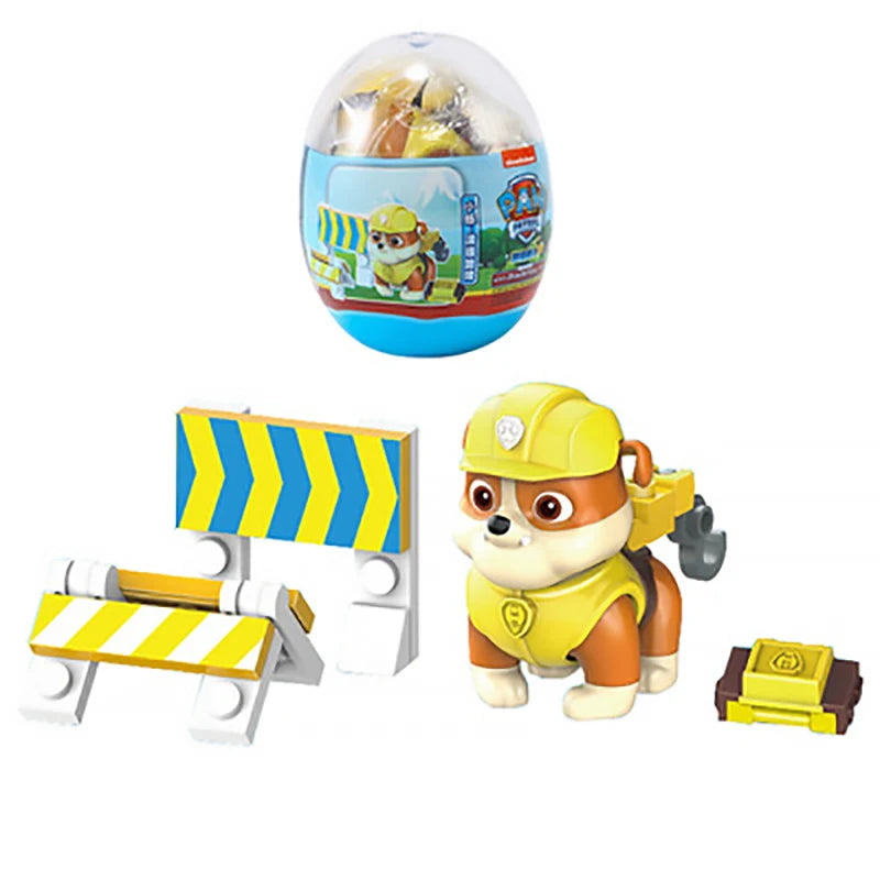 Genuine Paw Patrol Egg Block Action Figure Toy Mighty Pup Super Paws CHASE Marshall Skye Rubble Anime Toys Children Gifts