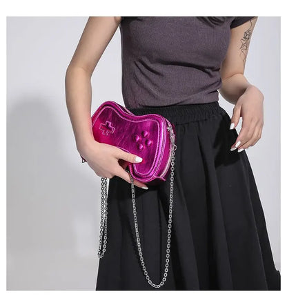 Bolso de cadena pequeño para mujer, bolso de hombro con mini asa, bolso cruzado para mujer con máquina de juegos