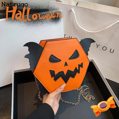 Funny Halloween Pumpkin Women's Bag Fashion Chain Crossbody Bag Women's Handbag