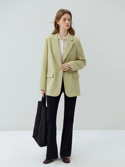 FSLE Simple Style Temperament Casual Suits Outer Set for Female 2023 New Autumn Popular Sense All-match Loose Suits Women