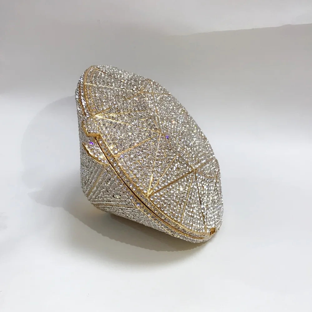 Monedero con cristales brillantes y diamantes de imitación para mujer, bolso de mano brillante, bolso cruzado para boda, fiesta de graduación