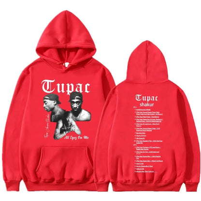 Rapper Tupac 2pac Print Hip Hop Hoodie Male Streetwear Vintage Sweatshirt Fashion Hoodies Men Women Oversized Fleece Tracksuit