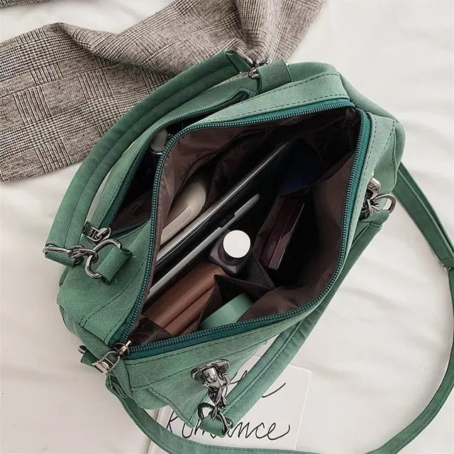 Sac à main mat pour femme, sacs à bandoulière pour femme, grande capacité, en cuir PU Matcha, fourre-tout pour dame, sac Boston pour voyage, sacs à main 2024