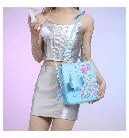 Bolso de mano para mujer, divertido bolso de hombro con forma de teléfono para niñas, estilo de moda femenino, lindo bolso cruzado